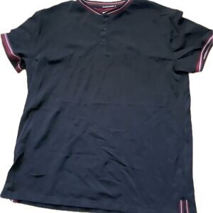 Scott James Shirt Men Size XL Black Slim Tee Button Short Sleeve Casual Outdoor